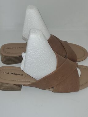 Lucky Brand Ramundy Strappy Sandals With Heel Women's Size 10M Leather Upper